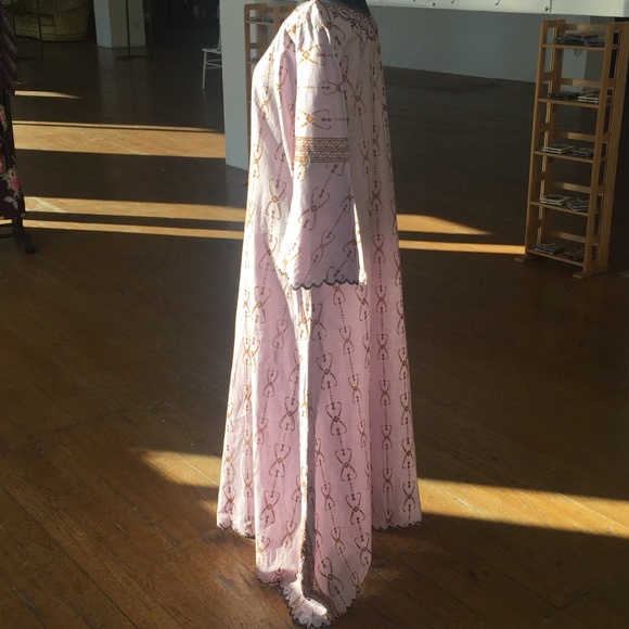 Lavender/Brown/Gold Maxi Dress/Chemise - Picture 7 of 9